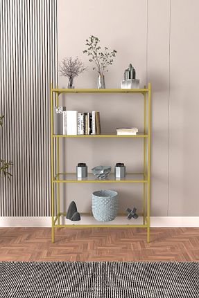 قفسه کتاب طلائی 125 سانتی متر DEKOPRATİK - کد 754534324