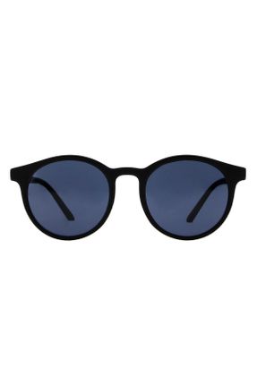 عینک آفتابی مشکی زنانه 52 UV400 پلاستیک گرد کد 322499659