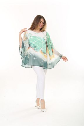 تونیک سایز بزرگ سبز زنانه بافت XL Modam - کد 821677268