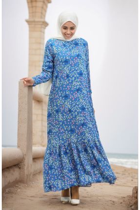 لباس آبی زنانه ریلکس بافتنی ویسکون کد 810379307