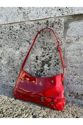 کیف دوشی قرمز زنانه چرم مصنوعی کد 792100127