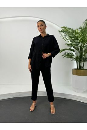 ست بالاتنه و پائین تنه مشکی زنانه بافتنی Elif Özbey Butik - کد 839037490