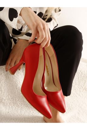 کفش استایلتو قرمز پاشنه نازک پاشنه متوسط ( 5 - 9 cm ) کد 207013886