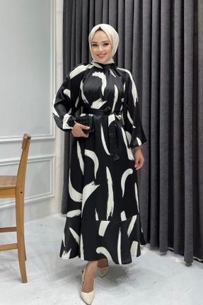 لباس مشکی زنانه جین جین آسیمتریک کد 827796716