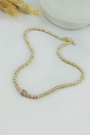 گردنبند جواهر طلائی زنانه برنز کد 686325603