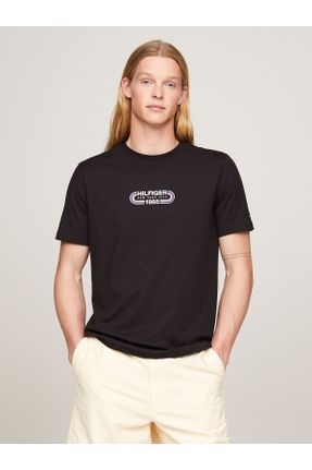 تی شرت مشکی مردانه اورسایز پنبه (نخی) کد 813089687