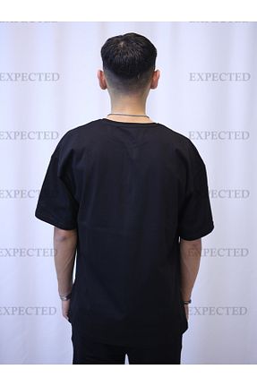 تیشرت مشکی مردانه اورسایز EXPECTED - کد 838740033