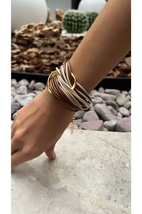 دستبند جواهر رنگی زنانه چرم Kutcha Accessories - کد 372748446