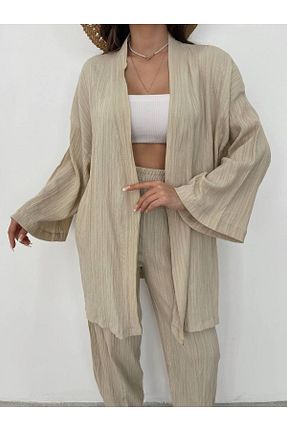 ست بالاتنه و پائین تنه طوسی زنانه بافتنی Fashionbox - کد 838871889