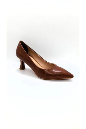 کفش پاشنه بلند کلاسیک قهوه ای زنانه پاشنه ضخیم پاشنه متوسط ( 5 - 9 cm ) کد 784147464