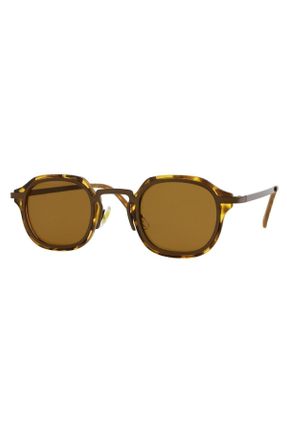 عینک آفتابی قهوه ای زنانه 50 UV400 فلزی هندسی کد 6580558