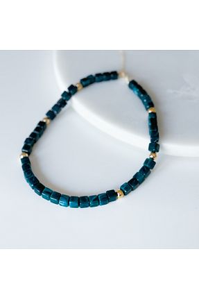 گردنبند جواهر آبی زنانه منجق CHARMLUCKY - کد 838894325