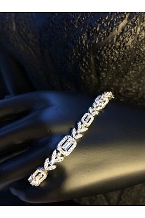 دستبند نقره سفید زنانه 925 عیار vogutima jewelery&silver by timuçin mavili - کد 458783116