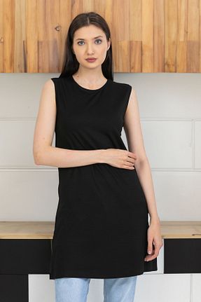 تونیک مشکی زنانه بافت Nezoş - کد 776077110