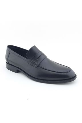 کفش کلاسیک مشکی مردانه چرم طبیعی پاشنه کوتاه ( 4 - 1 cm ) کد 801474221