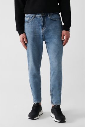 شلوار جین آبی مردانه پاچه تنگ استاندارد کد 666046739