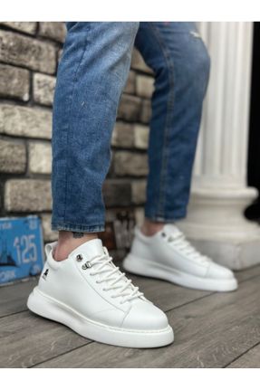 کفش کلاسیک سفید مردانه چرم مصنوعی پاشنه کوتاه ( 4 - 1 cm ) پاشنه ساده کد 806429165