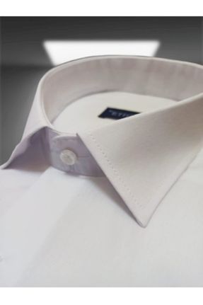 پیراهن سفید مردانه یقه پیراهنی رگولار پنبه - پلی استر کد 330021414