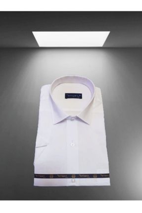 پیراهن سفید مردانه یقه پیراهنی رگولار پنبه - پلی استر کد 330021414