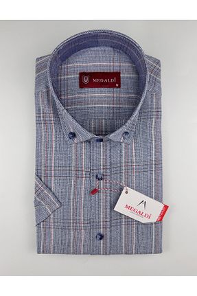 پیراهن سرمه ای مردانه رگولار MEGALDİ - کد 839068141