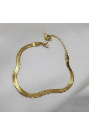 دستبند استیل طلائی زنانه استیل ضد زنگ کد 436297655