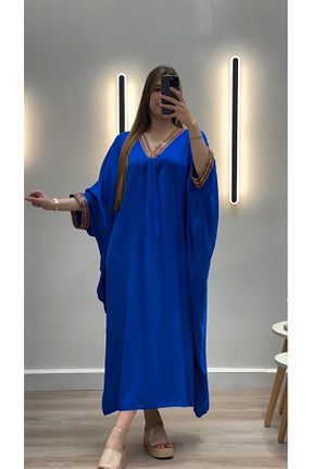 لباس سایز بزرگ سرمه ای زنانه ویسکون BeyzaBayram - کد 839072026