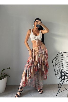 دامن رنگی زنانه پارچه Rabury Butik - کد 839098369