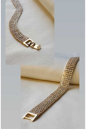 دستبند استیل (فولاد) طلائی زنانه استیل (فولاد) ZÜLİSCH - کد 786439482