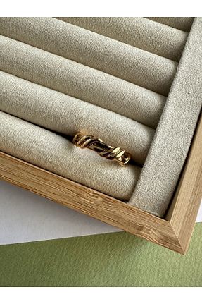 انگشتر جواهر طلائی زنانه روکش طلا ringbox - کد 823376127