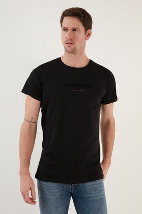 تی شرت مشکی مردانه یقه گرد اسلیم فیت کد 635325065