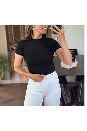 بادی مشکی زنانه یقه دوچرخه Karol - کد 839218661