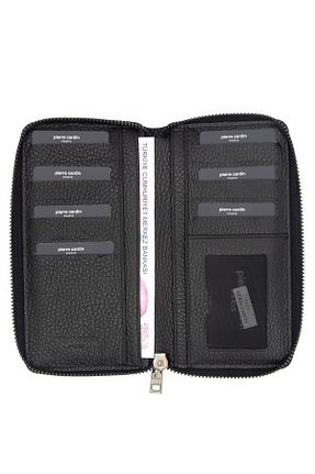 کیف پول مشکی زنانه ابعاد بزرگ Pierre Cardin - کد 839272194