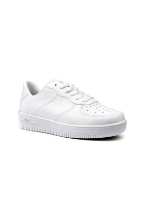 کفش اسنیکر سفید زنانه بند دار PU کد 52860959