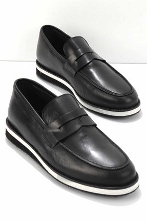 کفش لوفر مشکی مردانه پاشنه کوتاه ( 4 - 1 cm ) کد 691030672