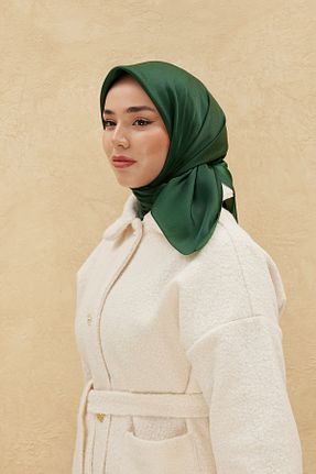 روسری سبز پلی استر SİLKHOMEE - کد 839332299