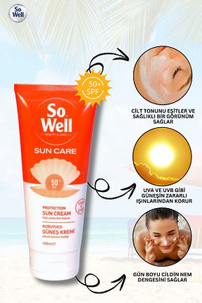 کرم ضد آفتاب بدن SPF 50 + Sowell - کد 839330726
