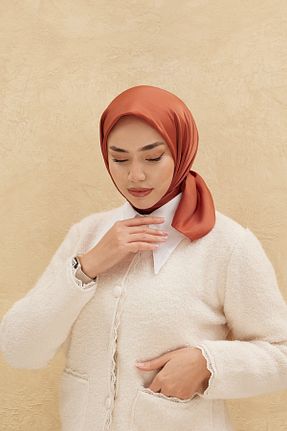 روسری قرمز پلی استر SİLKHOMEE - کد 839329893
