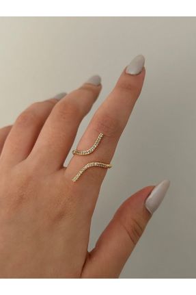 انگشتر جواهر طلائی زنانه پوشش لاکی کد 683429817