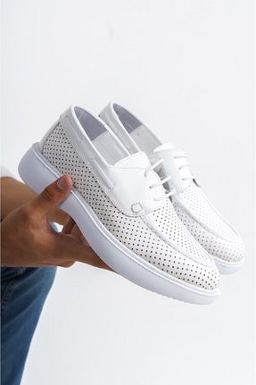 کفش کژوال سفید مردانه چرم خالص maximoda - کد 839358662