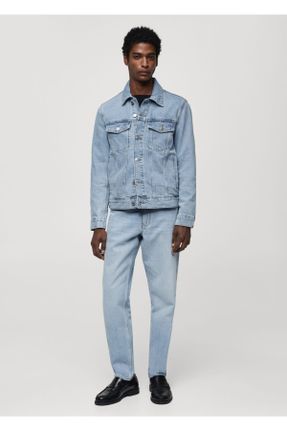 شلوار جین آبی مردانه پاچه رگولار استاندارد کد 820204387