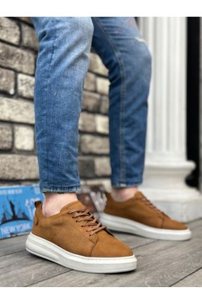 کفش کژوال قهوه ای مردانه چرم مصنوعی پاشنه متوسط ( 5 - 9 cm ) پاشنه ساده کد 816614471