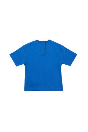 تی شرت سرمه ای بچه گانه رگولار یقه گرد تکی کد 780522216