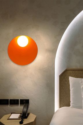 چراغ خواب دیواری نارنجی فلزی کد 265975136