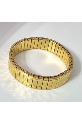 دستبند استیل (فولاد) طلائی زنانه استیل (فولاد) DENİZ - کد 831332089