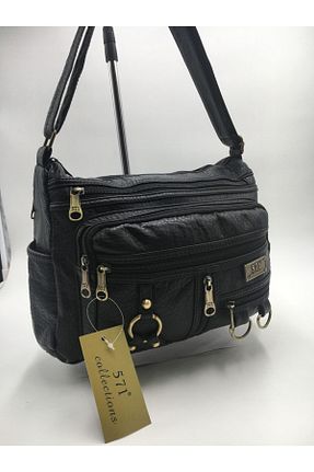 کیف دوشی مشکی زنانه چرم مصنوعی 571 Collections Çanta - کد 68737048