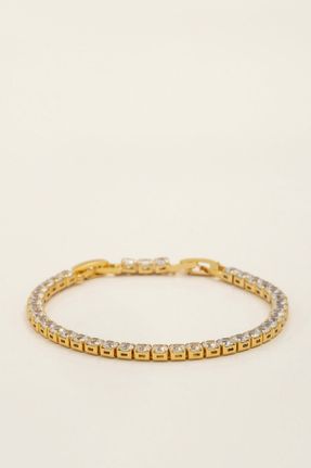 دستبند استیل زنانه روکش طلا کد 464965789