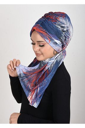 شال آبی زنانه پلی استر OykumBone - کد 181358669