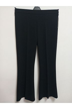شلوار سایز بزرگ مشکی زنانه مخلوط پلی استر AKŞEN GİYİM - کد 810869066