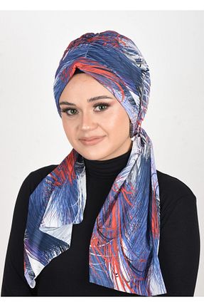 شال آبی زنانه پلی استر OykumBone - کد 181358669