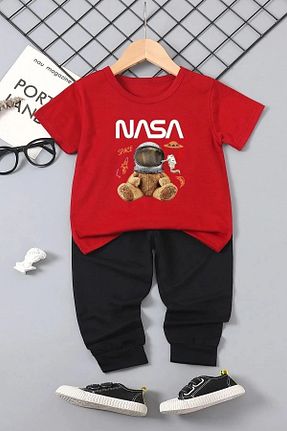 ست بالاتنه و پائین تنه قرمز بچه گانه بافت DAXİS Sportwear Company - کد 839190294